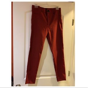 Red/black Mid-rise skinny pants